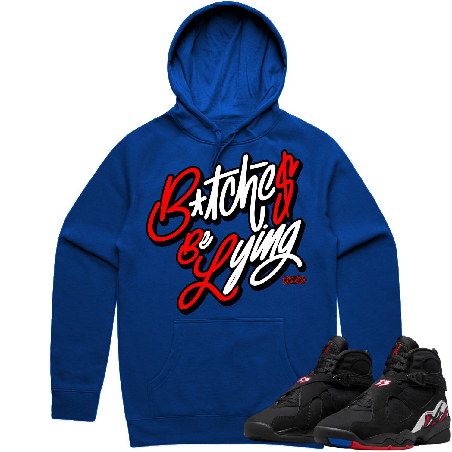 Jordan 8 Playoff 8s Hoodie to Match - RED BBL