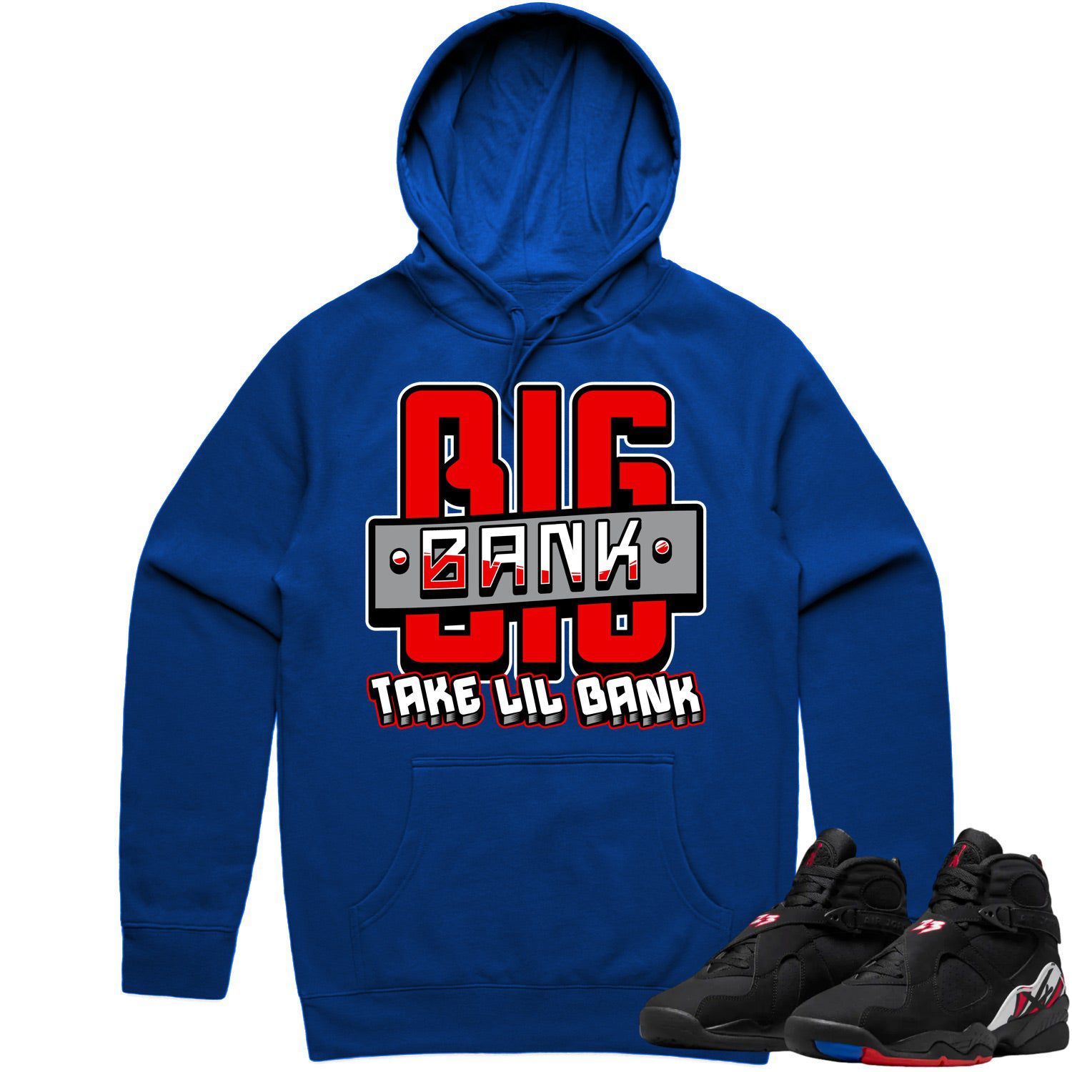 Jordan 8 Playoff 8s Hoodie to Match - RED BIG BANK