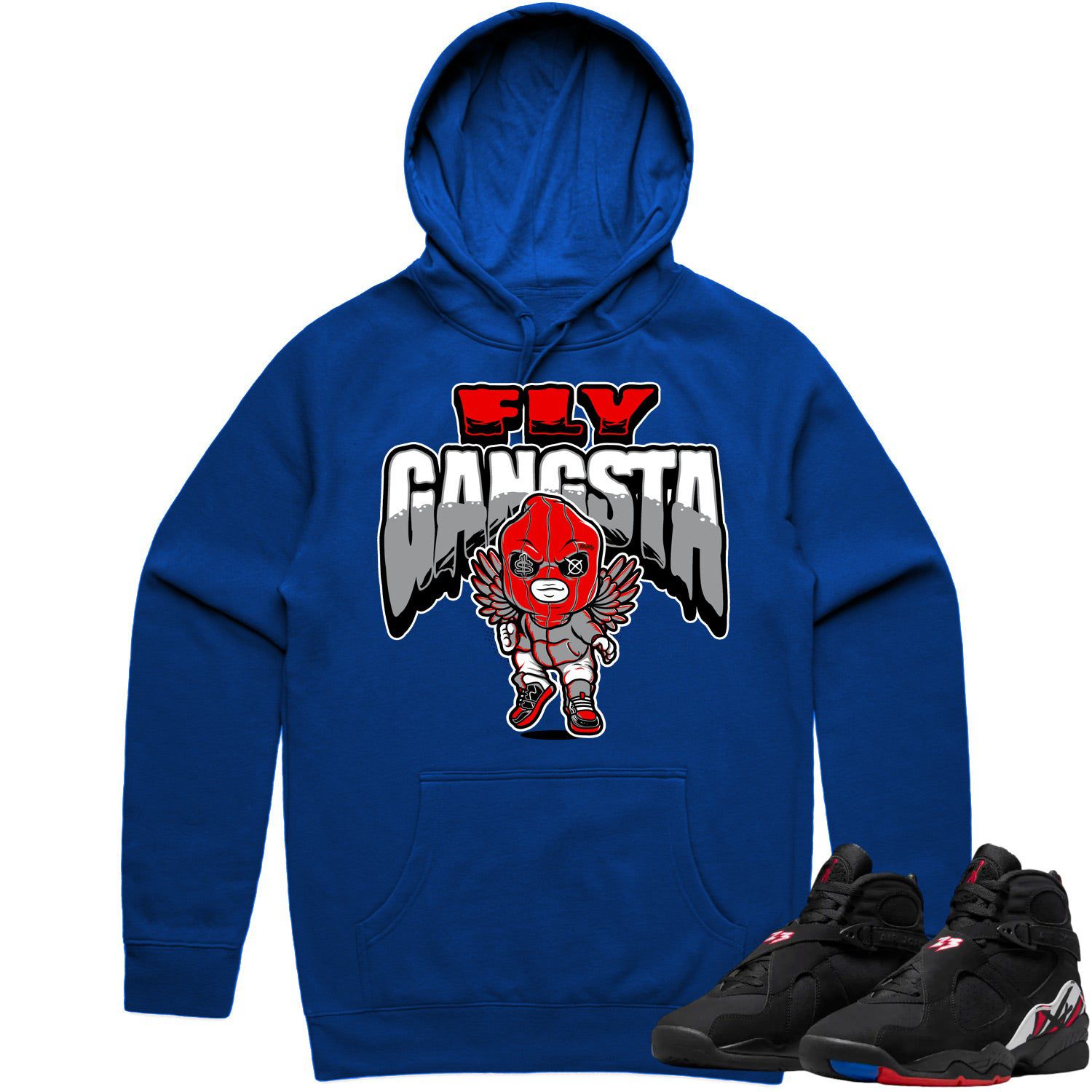 Jordan 8 Playoff 8s Hoodie to Match - RED FLY GANGSTA