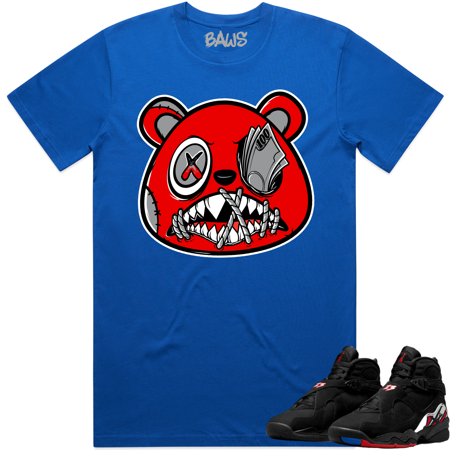 Jordan 8 Playoff 8s Shirt to Match - ANGRY MONEY TALKS BAWS