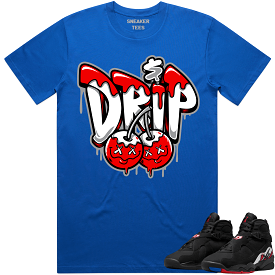 Jordan 8 Playoff 8s Shirt to Match - RED MONEY DRIP