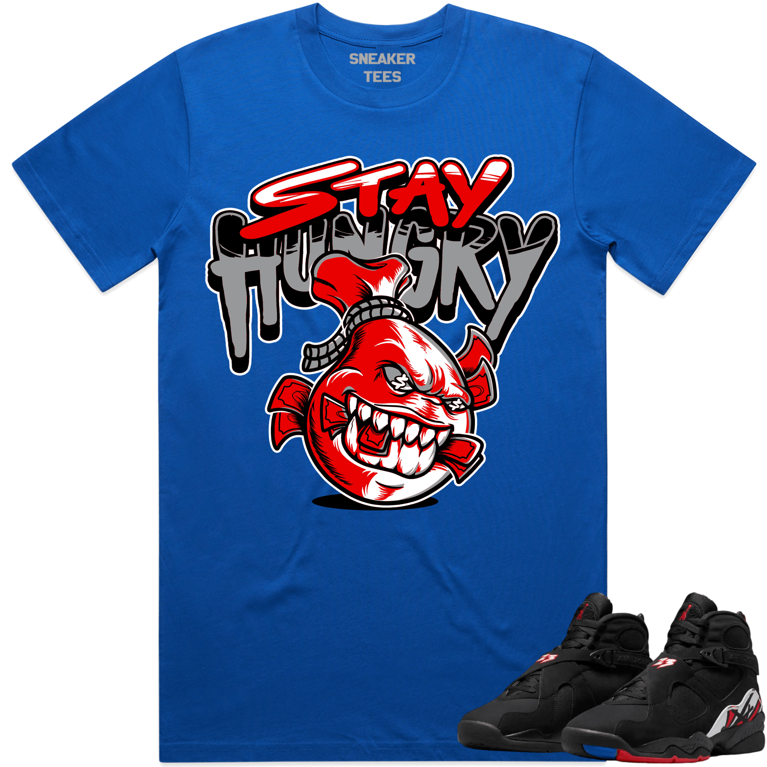 Jordan 8 Playoff 8s Shirt to Match - RED STAY HUNGRY