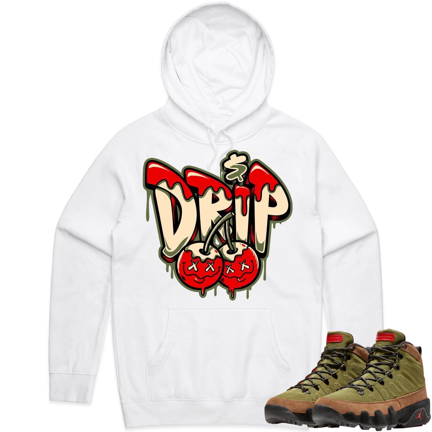 Jordan 9 Beef Broccoli 9s Hoodie to Match - OLIVE MONEY DRIP