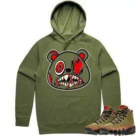 Jordan 9 Beef Broccoli 9s Hoodie to Match - OLIVE MONEY TALKS BAWS