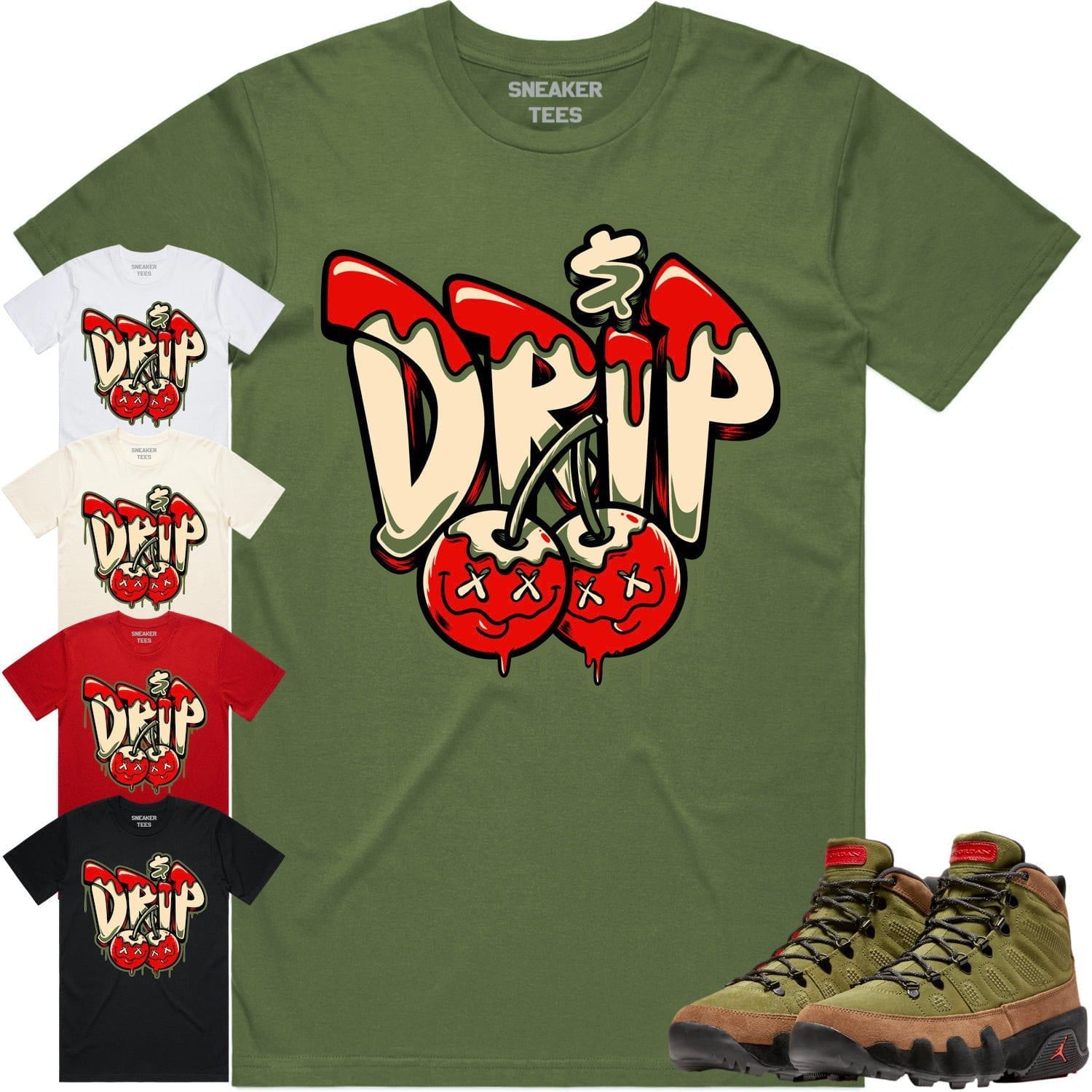 Jordan 9 Beef Broccoli 9s Shirt to Match - OLIVE MONEY DRIP