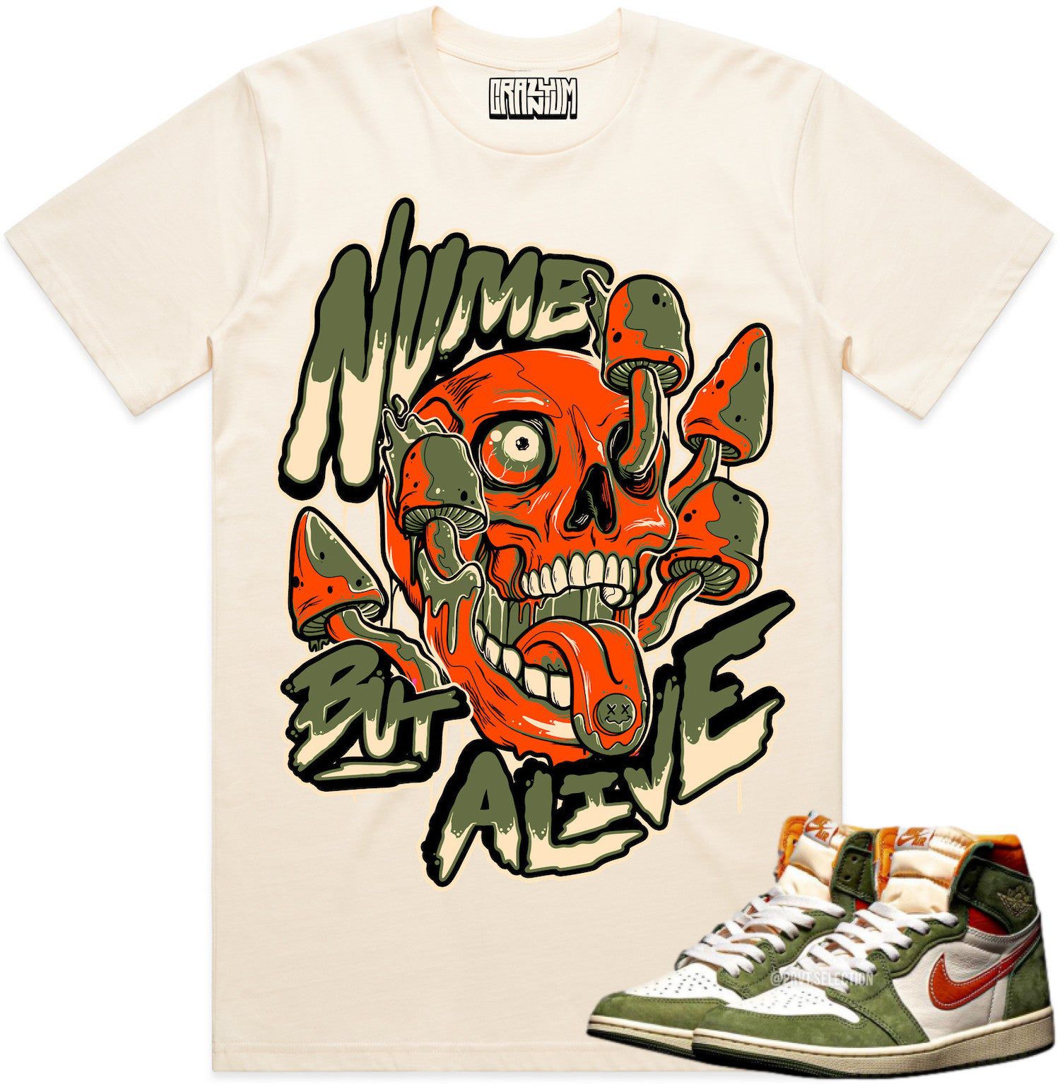 Jordan Retro 1 Celadon 1s Shirt to Match - CELADON NUMB ALIVE