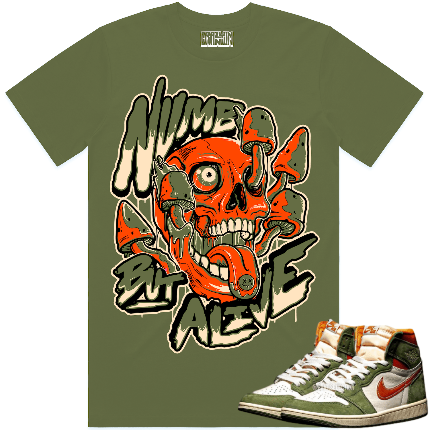 Jordan Retro 1 Celadon 1s Shirt to Match - CELADON NUMB ALIVE