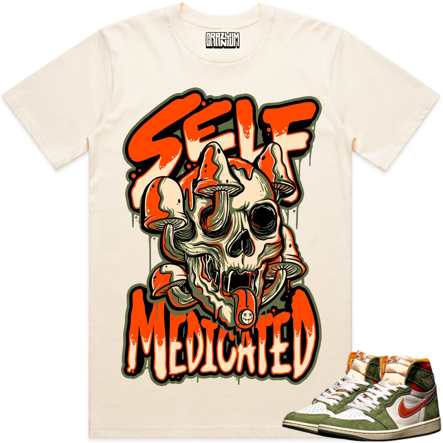 Jordan Retro 1 Celadon 1s Shirt to Match - CELADON SELF MEDICATED