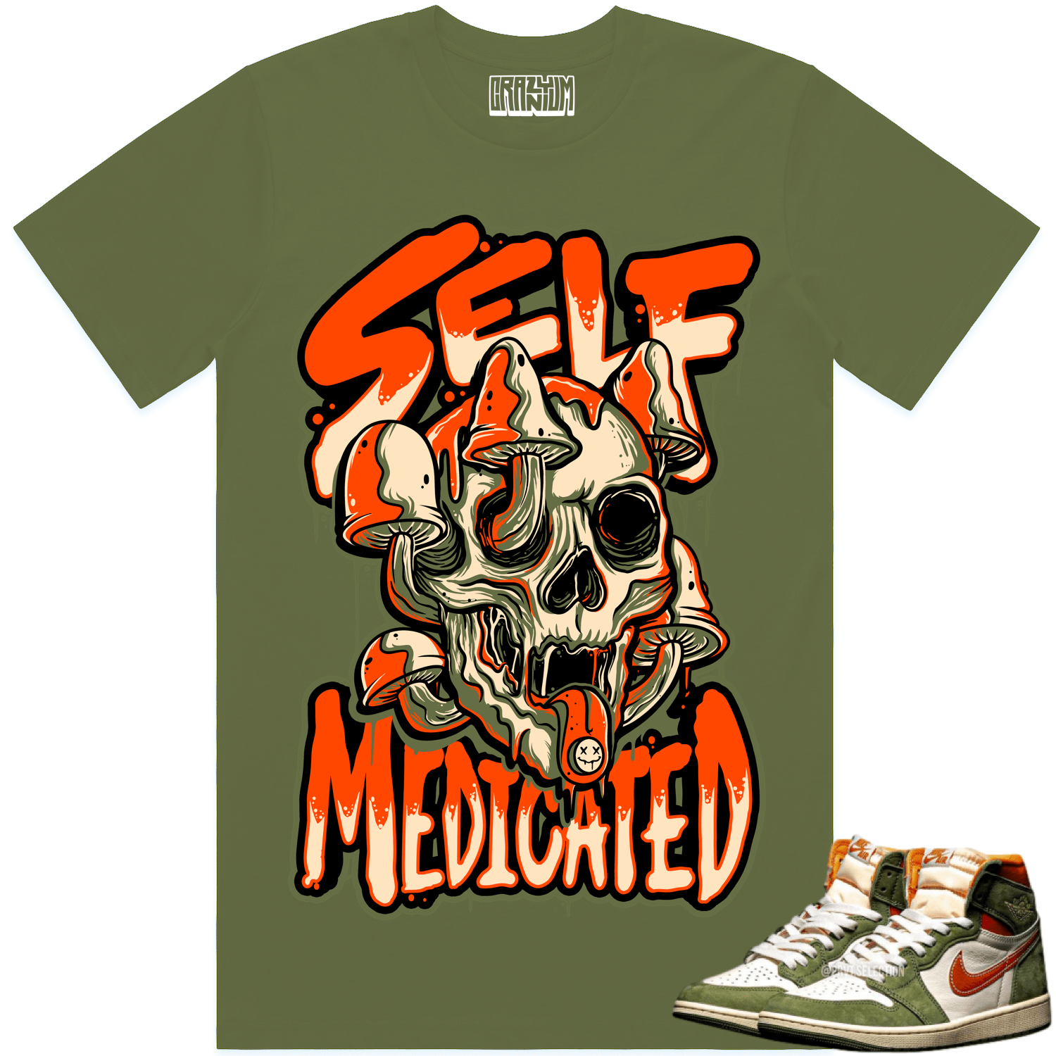 Jordan Retro 1 Celadon 1s Shirt to Match - CELADON SELF MEDICATED