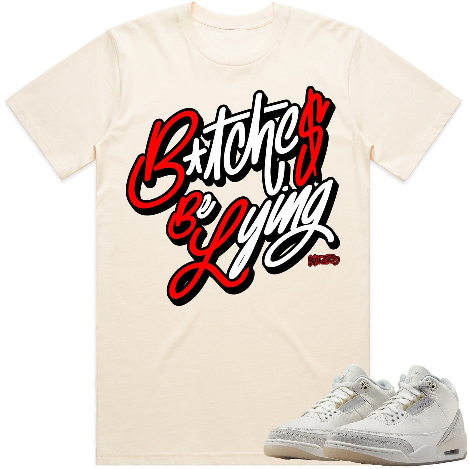 Jordan Retro 3 Craft Ivory 3s Shirt to Match - RED BBL