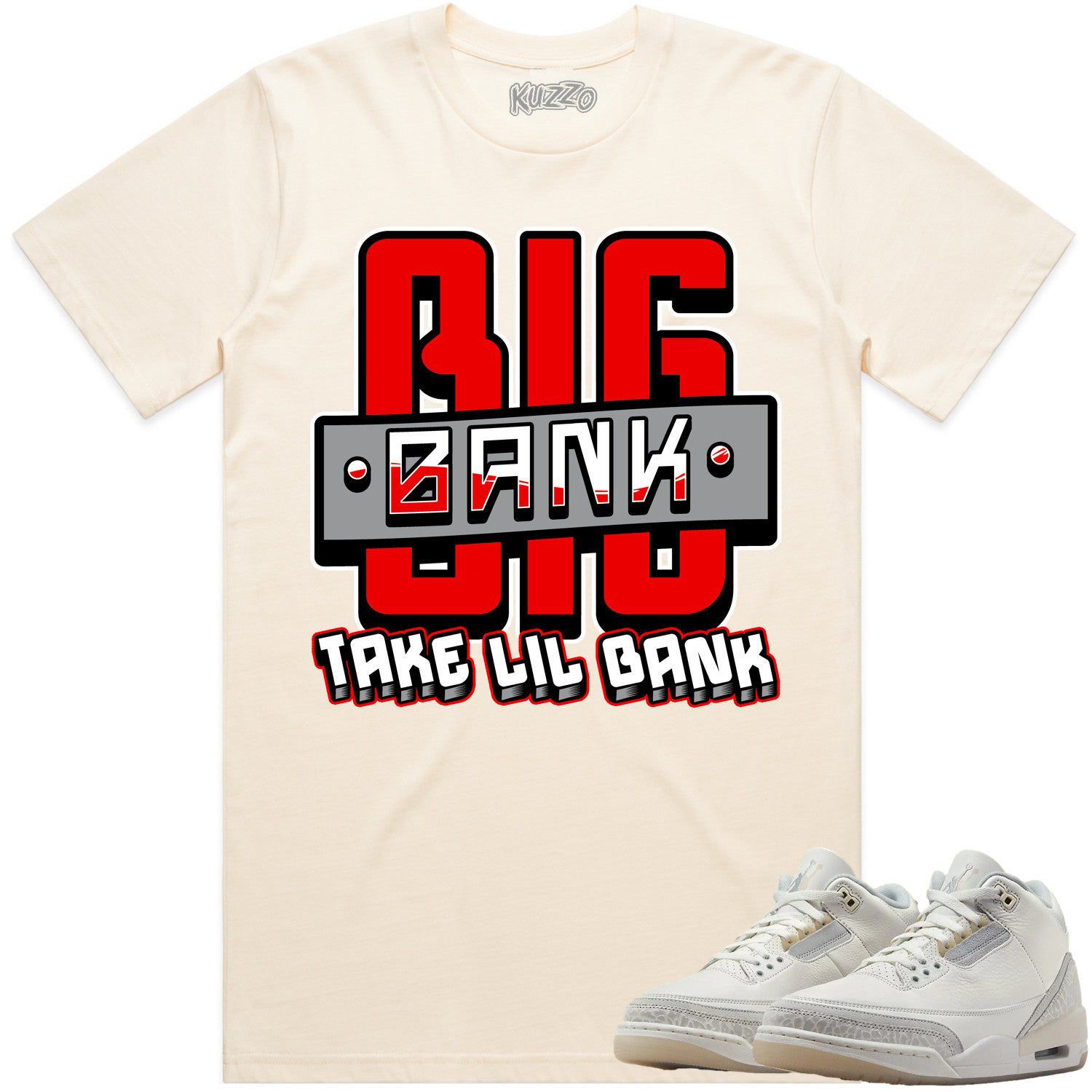 Jordan Retro 3 Craft Ivory 3s Shirt to Match - RED BIG BANK