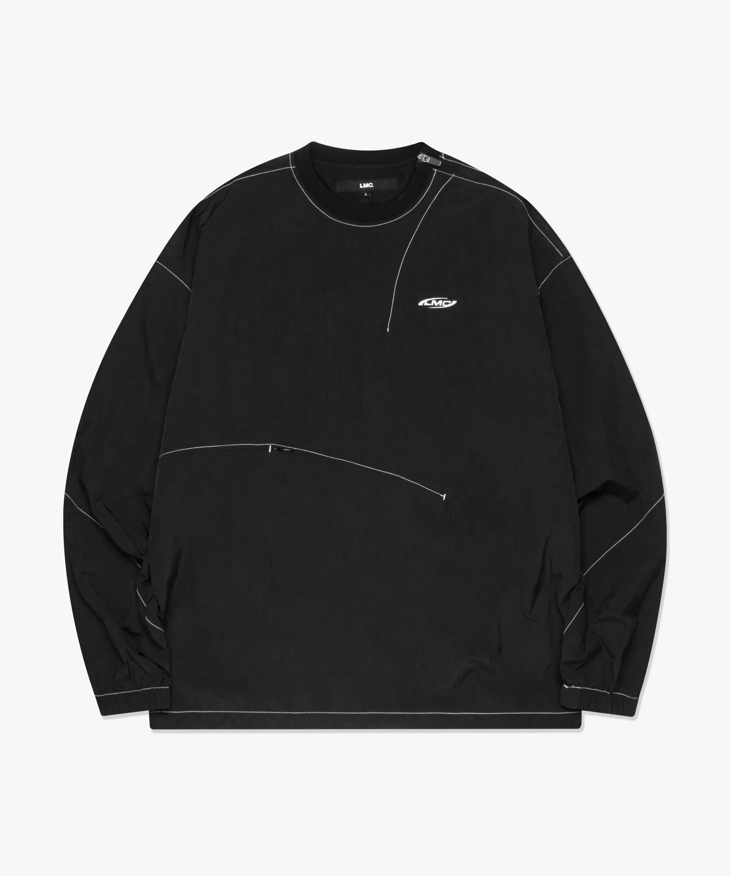 LMC  |[ LMC ]★ACTIVE GEAR NYLON CURVED DART CREWNECK