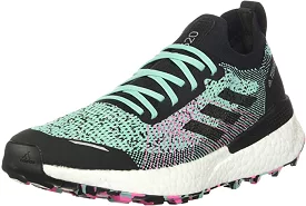 Men's Adidas Terrex Two Ultra Parley, Acid Mint/Black/Screaming Pink, 10 D Medium