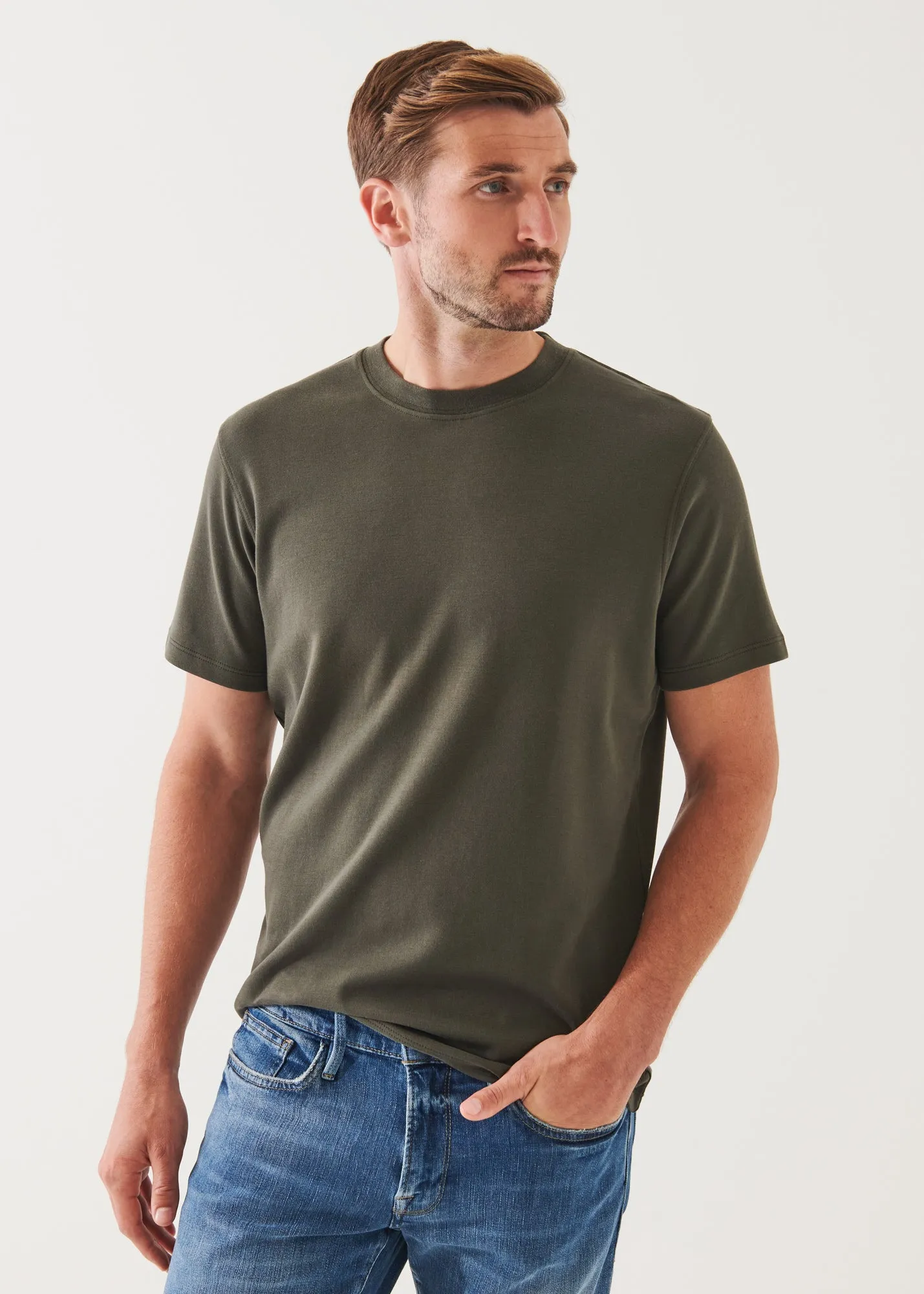 PIMA COTTON STRETCH BRUSHED T-SHIRT