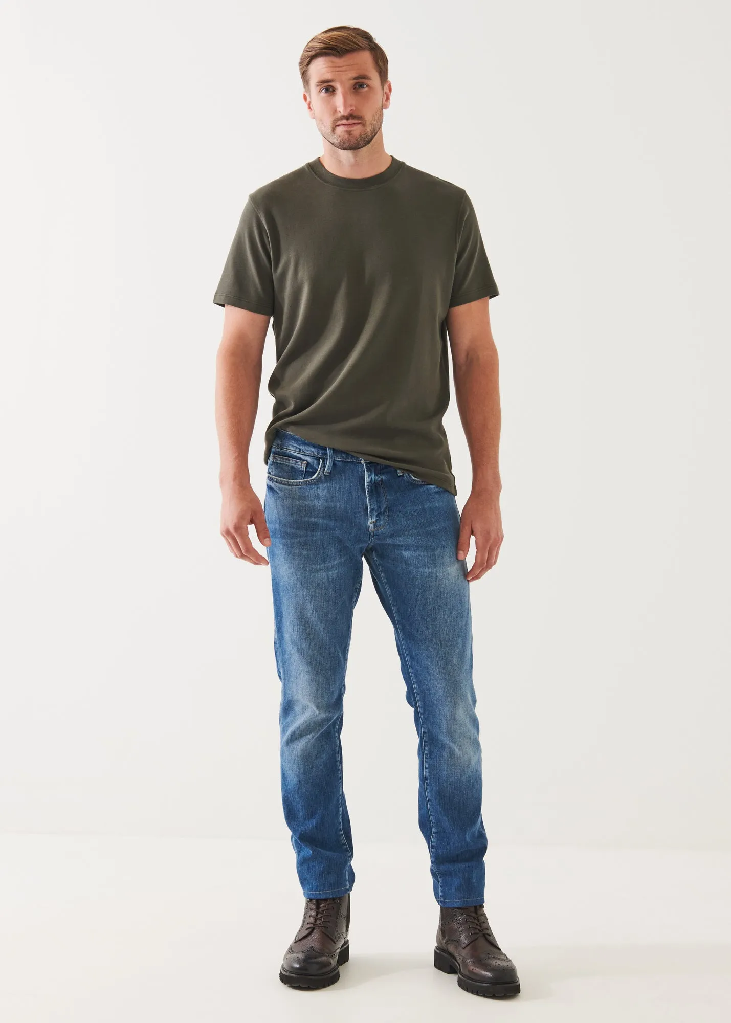 PIMA COTTON STRETCH BRUSHED T-SHIRT