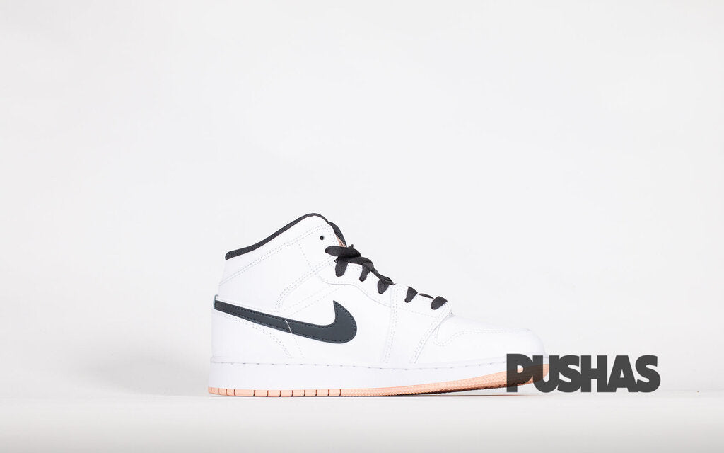 [Refurbished] Air Jordan 1 Mid GS 'White Arctic Orange'