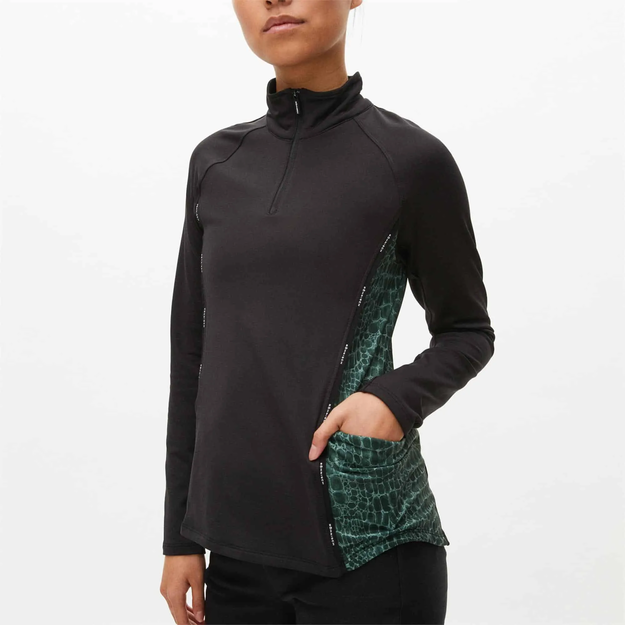 Rohnisch Jane Thermo Half Zip Green Croco