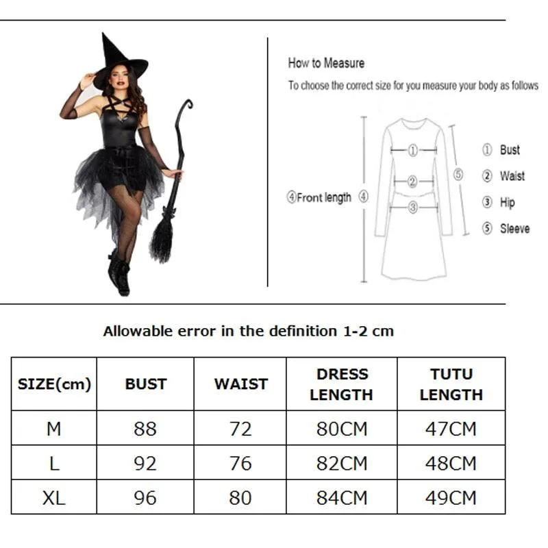 Sexy Witch For Woman Costume Gothic