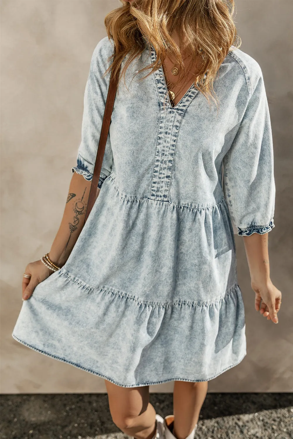 Somewhere But Here Denim Dress