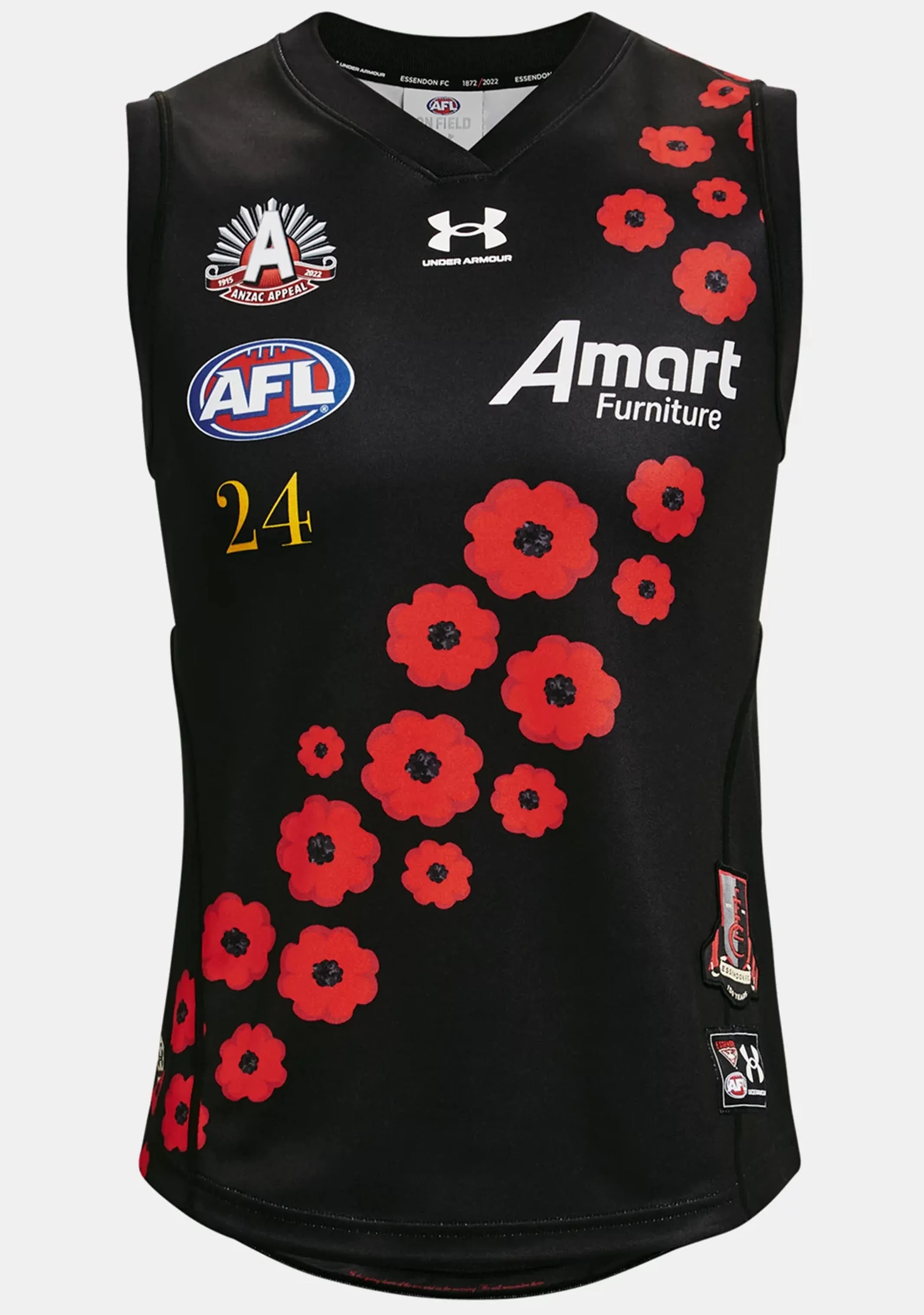 Under Armour Essendon Mens Anzac Guernsey  1374349001