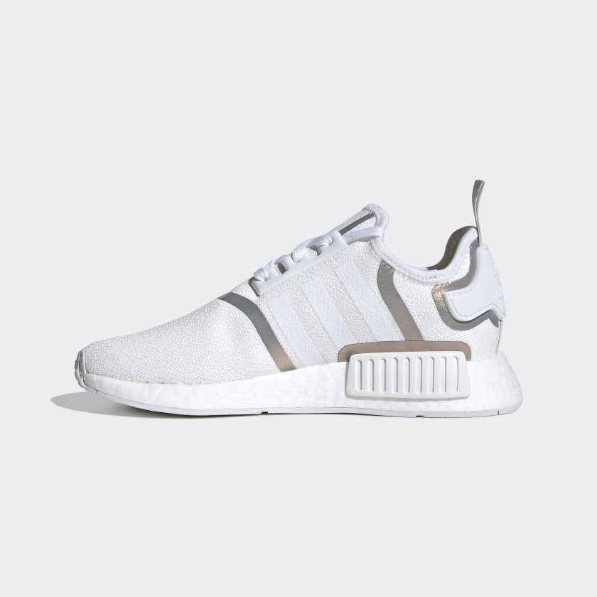 Warehouse SALE NMD R1 Women (White/Silver Shimmer)